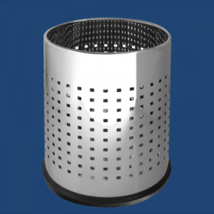 Papelera redonda perforada Corbeilles