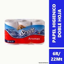Papel Higiénico Scott Aromas 6 rollos 22mts.