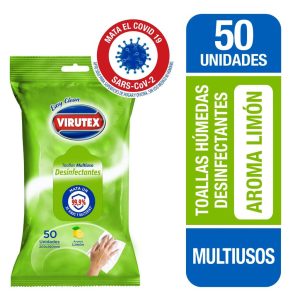 Toallitas húmedas desinfectantes Virutex 50 unidades