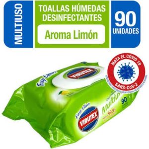 Toallitas humedas desinfectantes Virutex 90 unidades