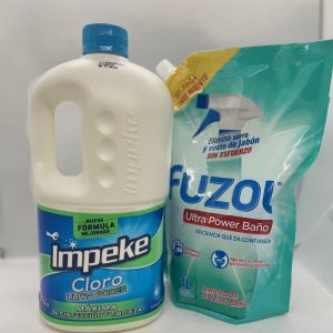 Pack Cloro Impeke 2lts, Limpiador baño Fuzol 1 lt