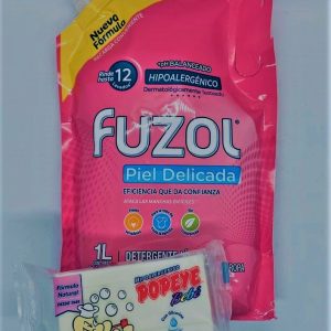 Pack Detergente liquido Fuzol Baby 1 lt + Jabón barra Popeye Baby