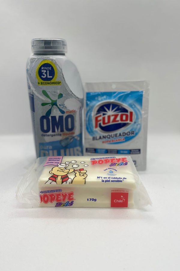 Pack Detergente Omo Diluir 500 ml+ jabón Popeye + Blanqueador Fuzol